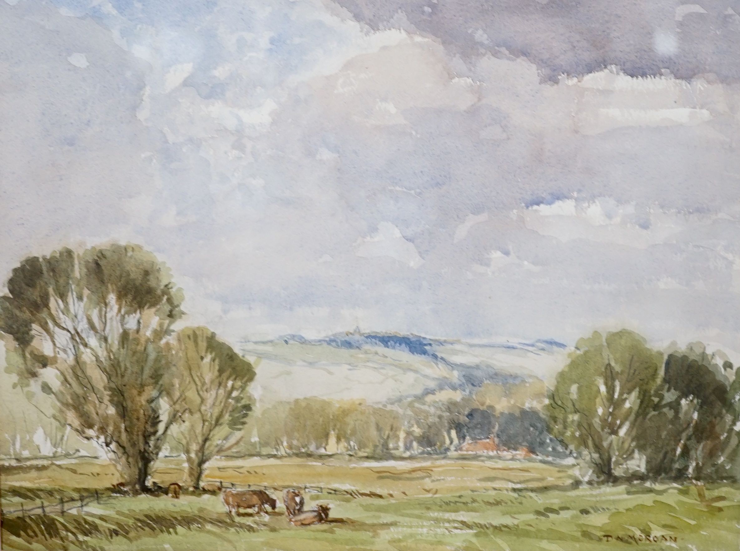 Lieutenant Colonel D N Morgan (20th century), two watercolours, Mayfield and Mickleham Priory, 31 cm x 41 cm